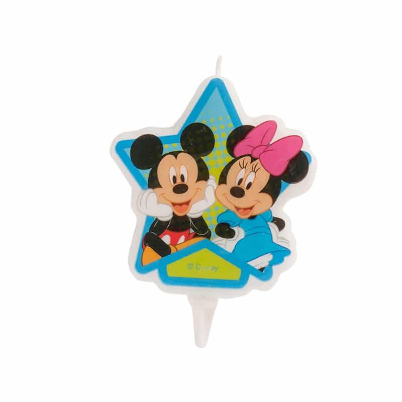 Bougie 2D Mickey & Minnie étoile