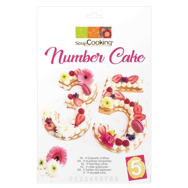 Number cake : 9 gabarits chiffres
