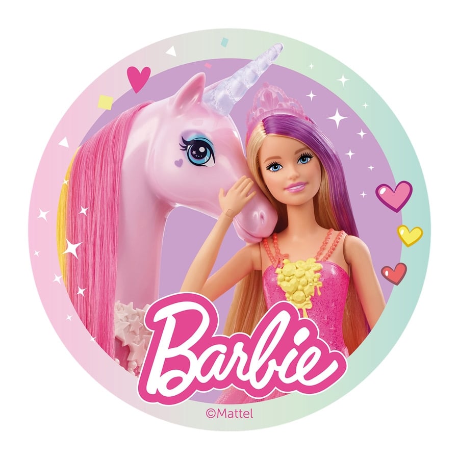 Disque azyme Barbie cheval licorne