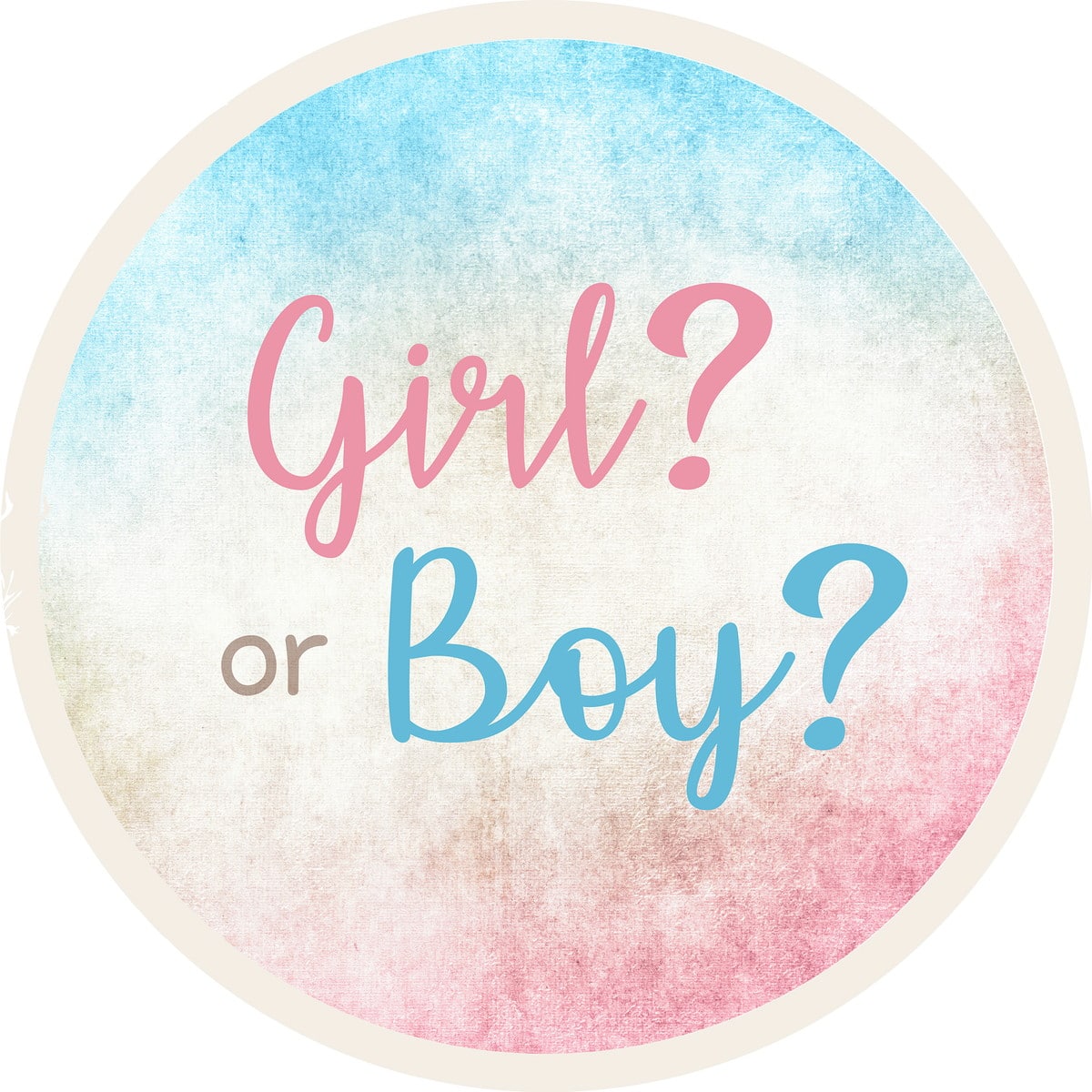 Disque azyme Girl or Boy ?