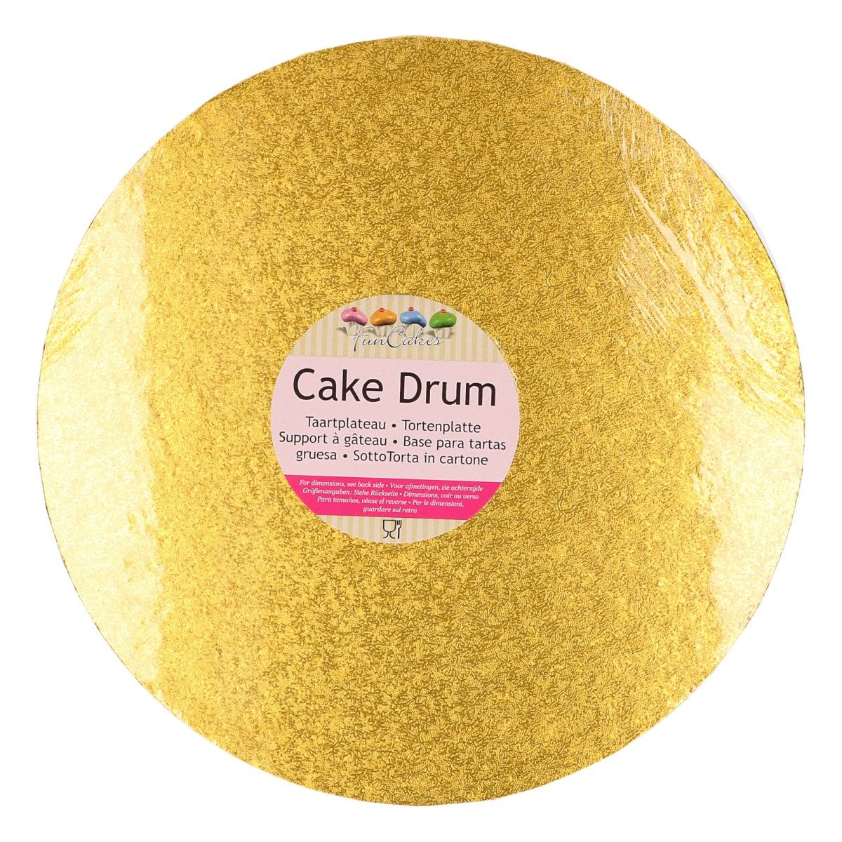 Cake Drum Ø25cm Gold