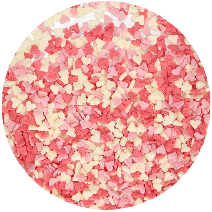 Sprinkles mini coeurs rose rouge blanc