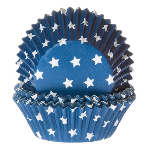 Caissettes à cupcakes stars blue 50pcs