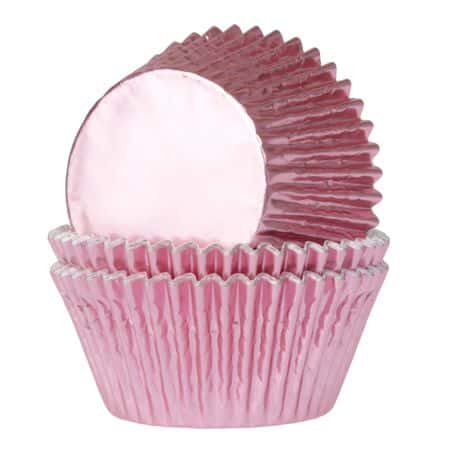 Caissettes à cupcakes Rose métallique 24pcs