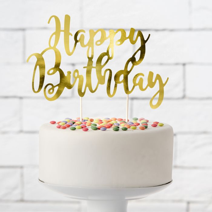 Cake topper Happy Birthday or