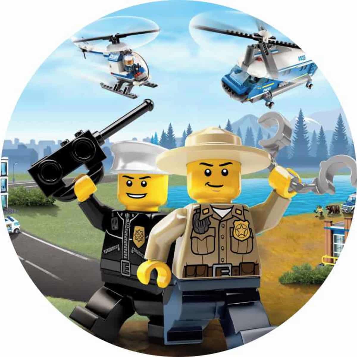Disque azyme Lego Police Hélicoptère