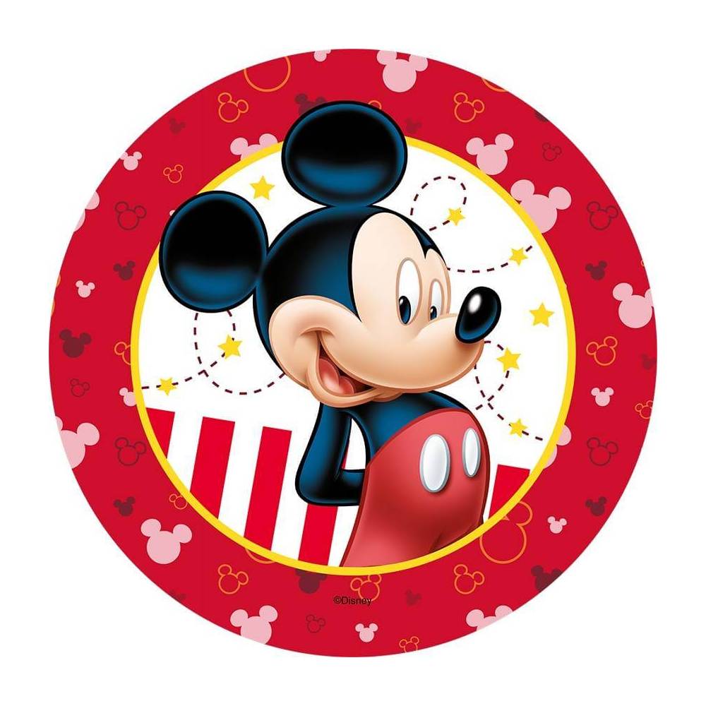 Disque azyme Mickey fond rouge