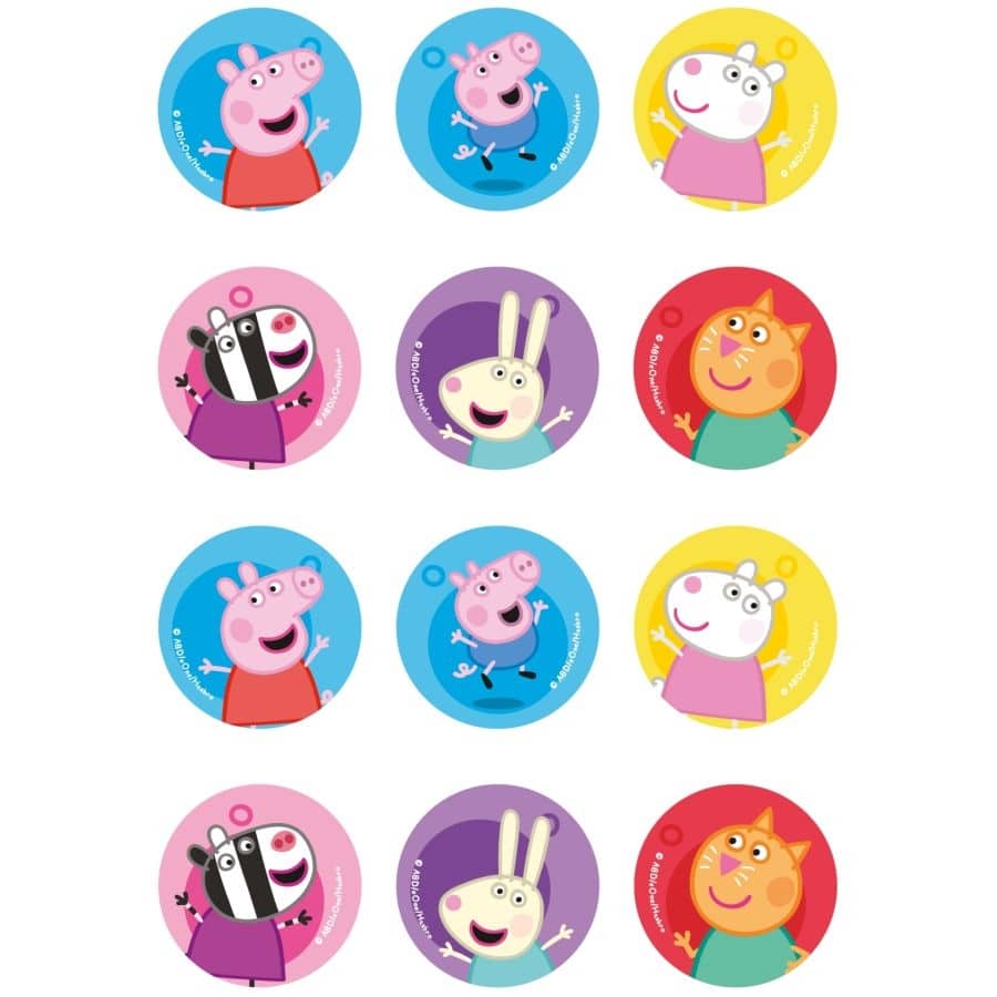 12 mini disques azyme Peppa Pig