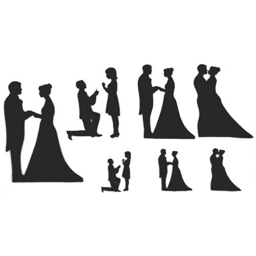 Emporte-pièces Set Patchwork silhouettes de mariage