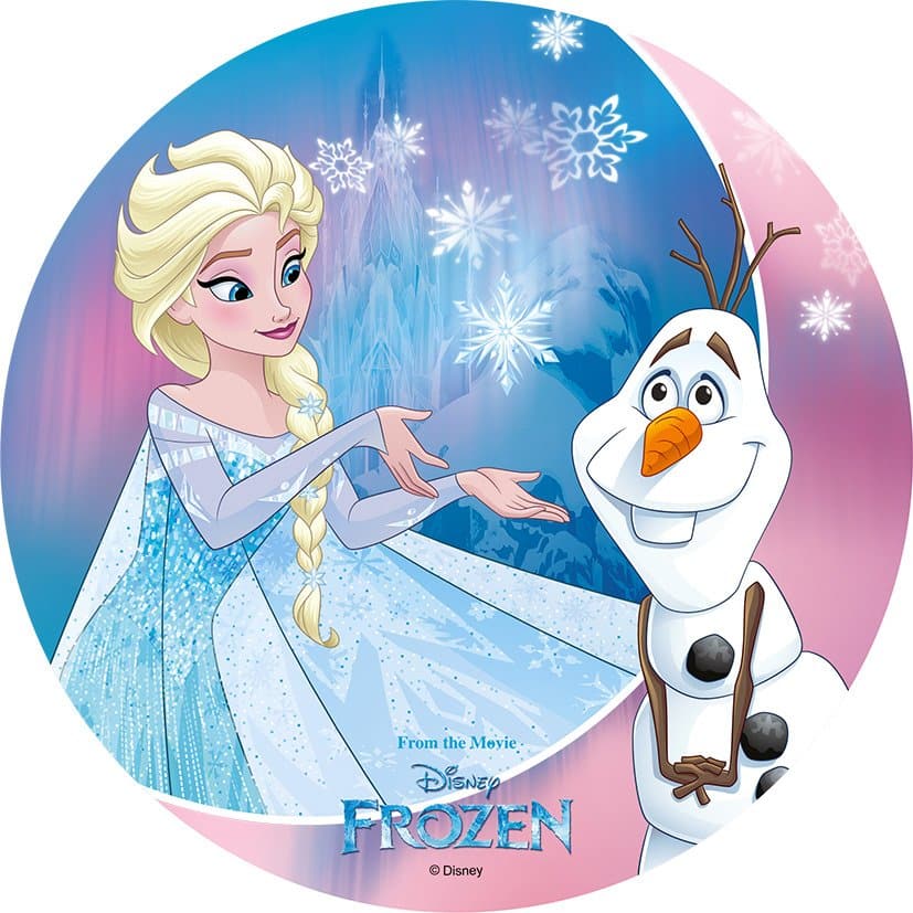 Disque azyme Reine des neiges Elsa & Olaf