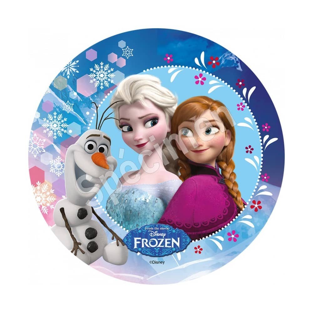 Disque Azyme Elsa, Anna, Olaf Reine des neiges