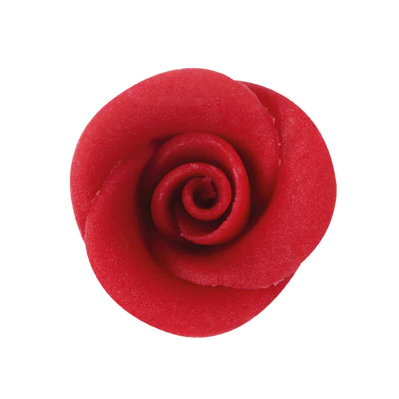 Rose rouge pâte d'amandes 3,5cm