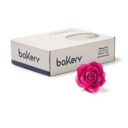 rose en sucre rose fuchsia 5cm