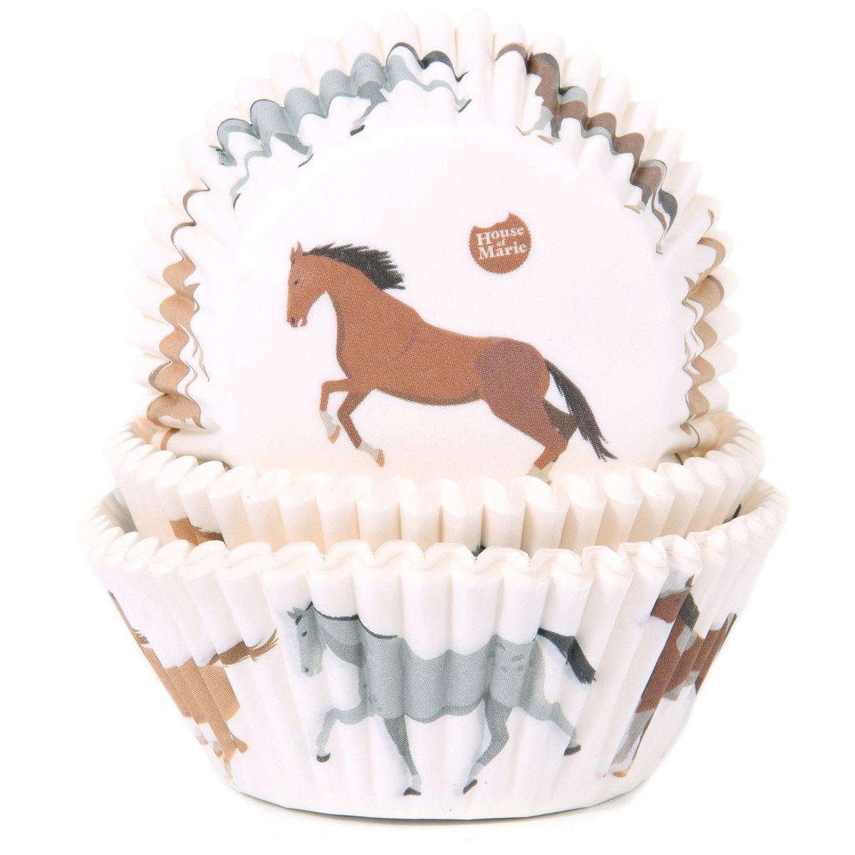 Caissettes à cupcakes cheval équitation