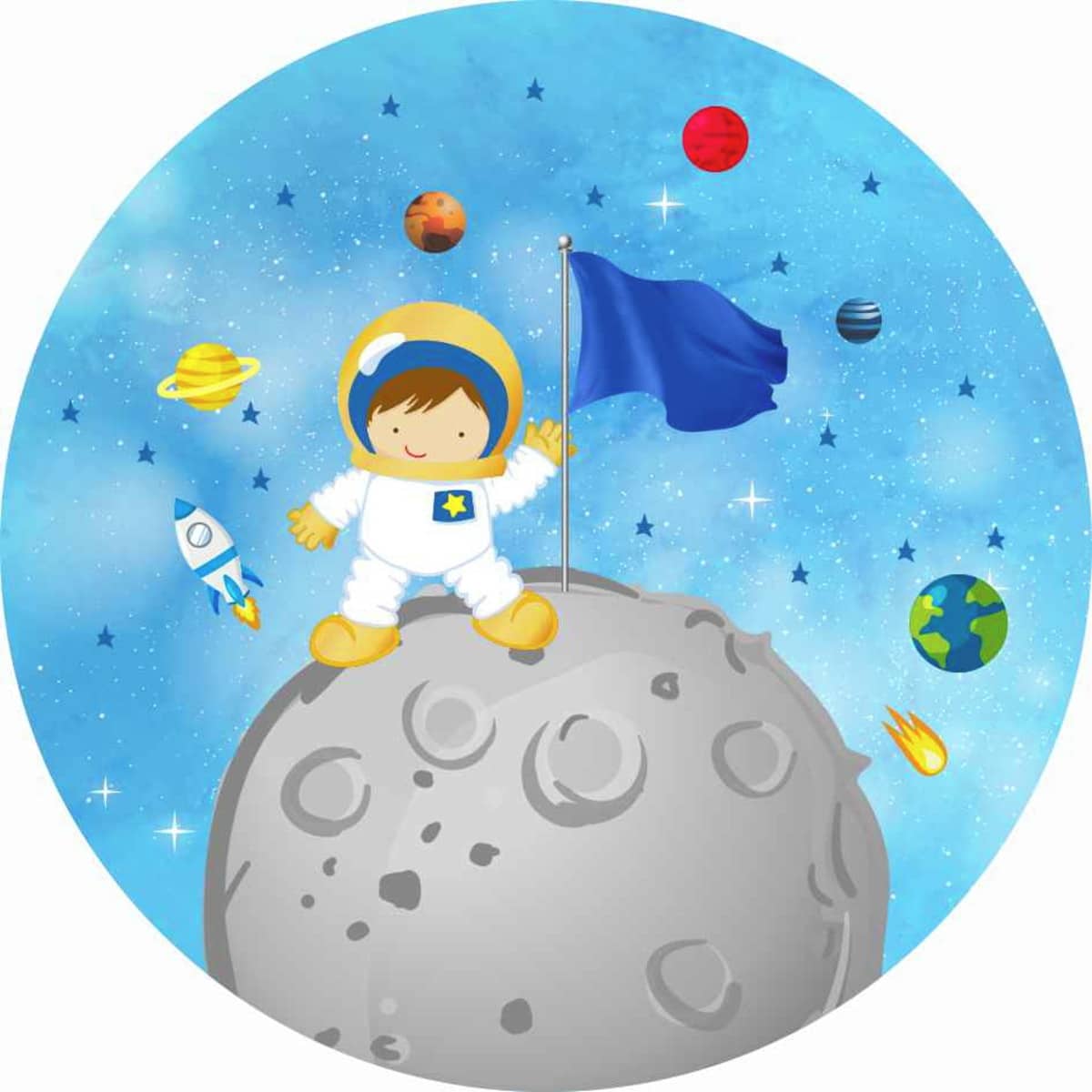 Disque azyme Astronaute - Lune