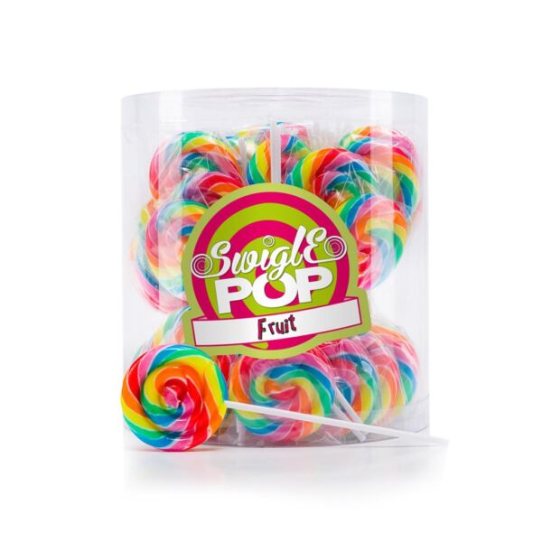 sucette spirale multicolore tutti frutti