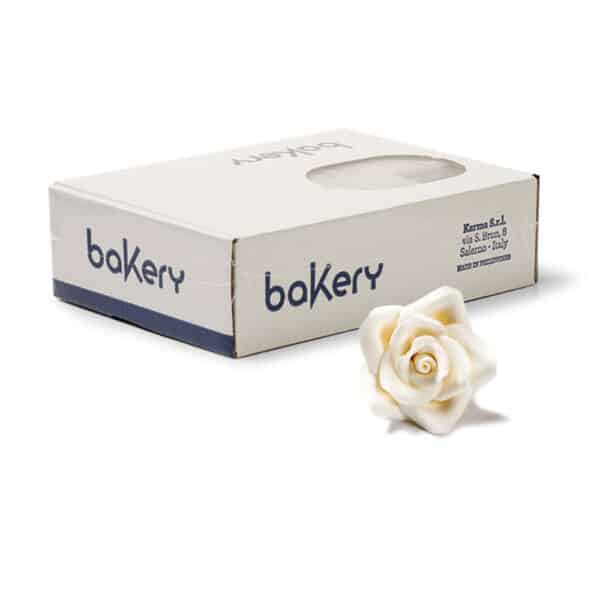 rose en sucre 5cm blanc pur