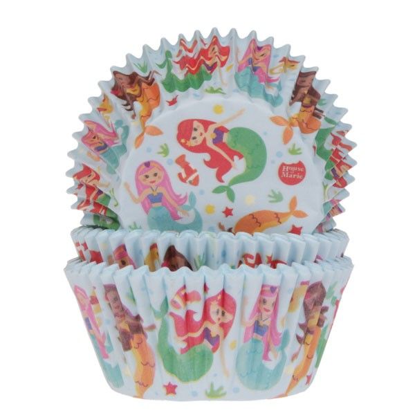 Caissettes à cupcakes Sirènes 50pcs