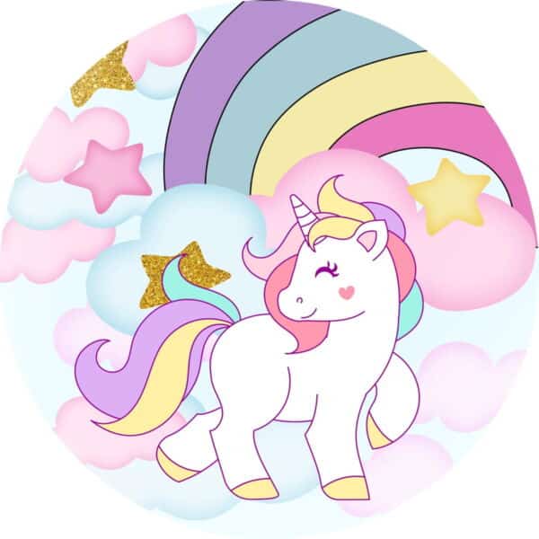 disque azyme licorne arc en ciel