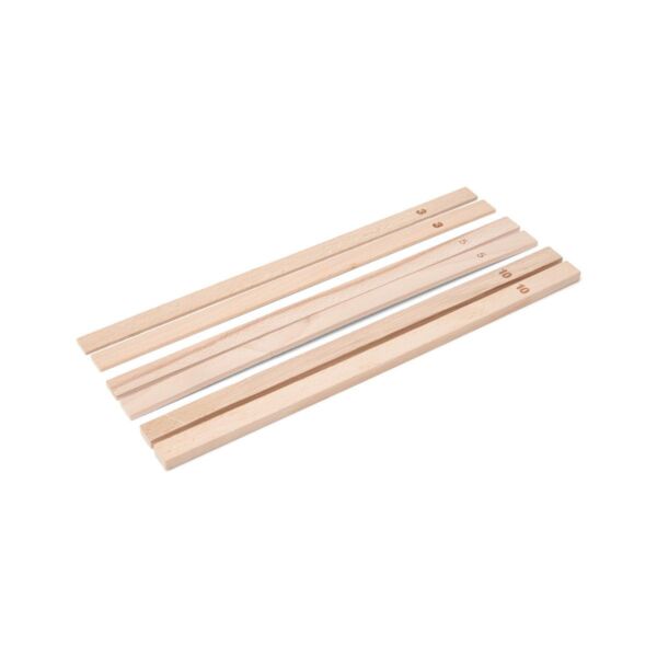 lot de 6 règles en bois épaisseur 3 ; 5 et 10mm