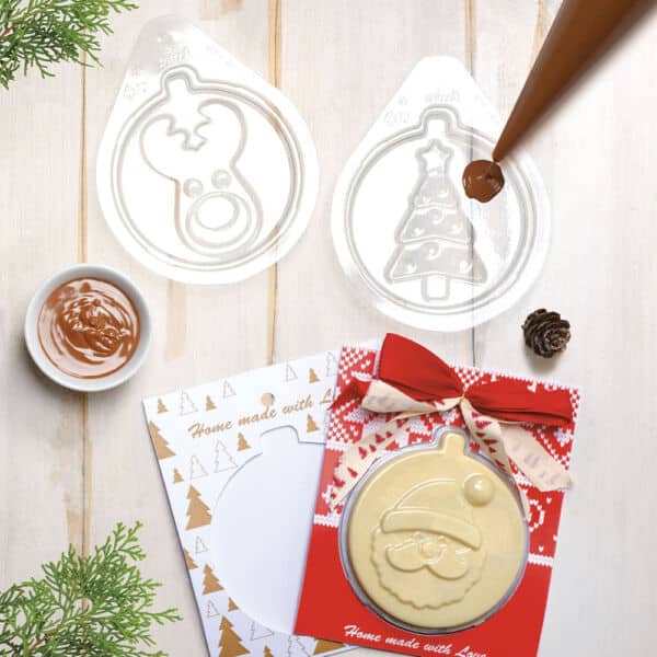 coffret cartes de noël avec chocolat