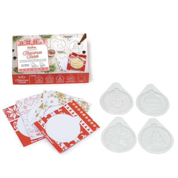 coffret cartes de noël avec chocolat