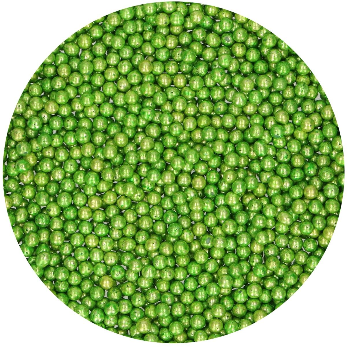 Perles en sucre vert métallique