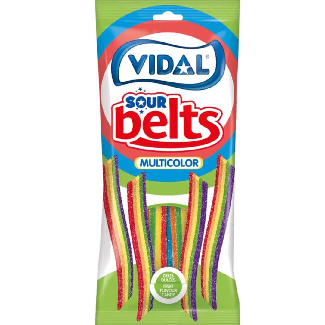 Sachet de bonbons Sour Belts Multicolor