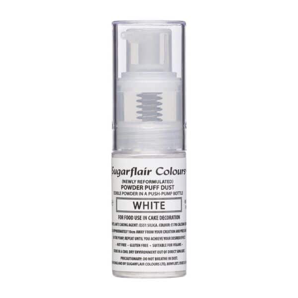 spray de paillettes blanc