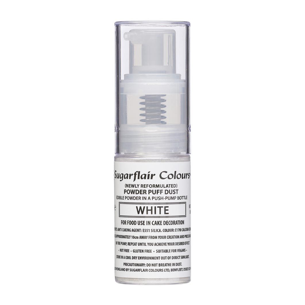 Spray de paillettes blanc