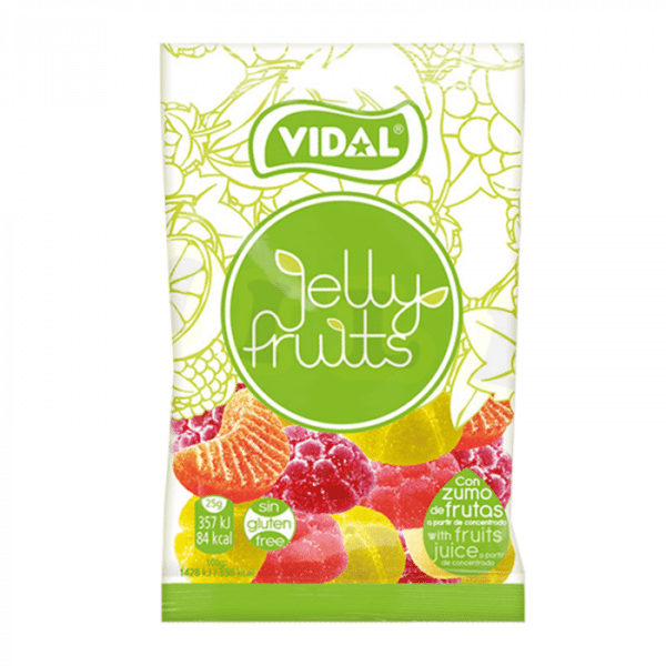 sachet de bonbons jelly fruits vidal