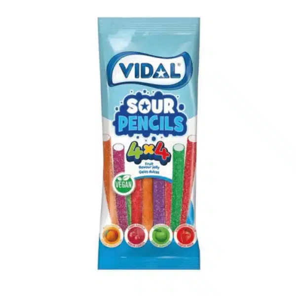 sachet de bonbons sour pencils vidal