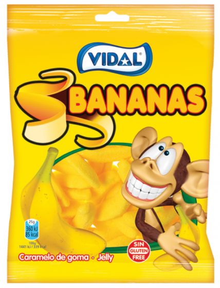 Sachet de bonbons Bananas Vidal