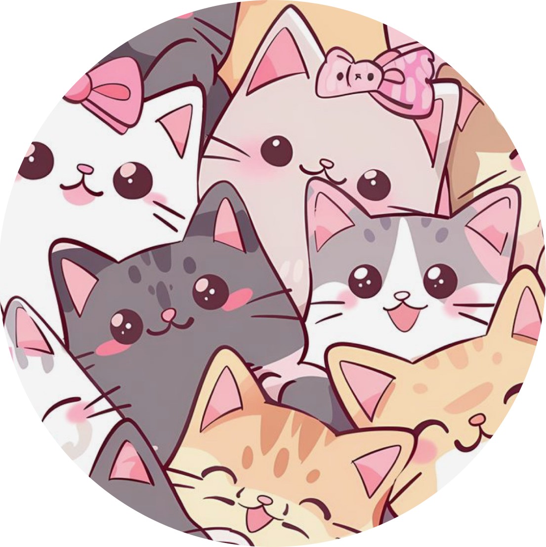 Disque azyme chats Kawaii