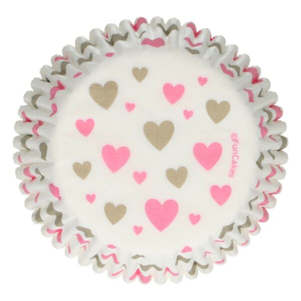 caissettes à cupcakes coeurs 48pcs