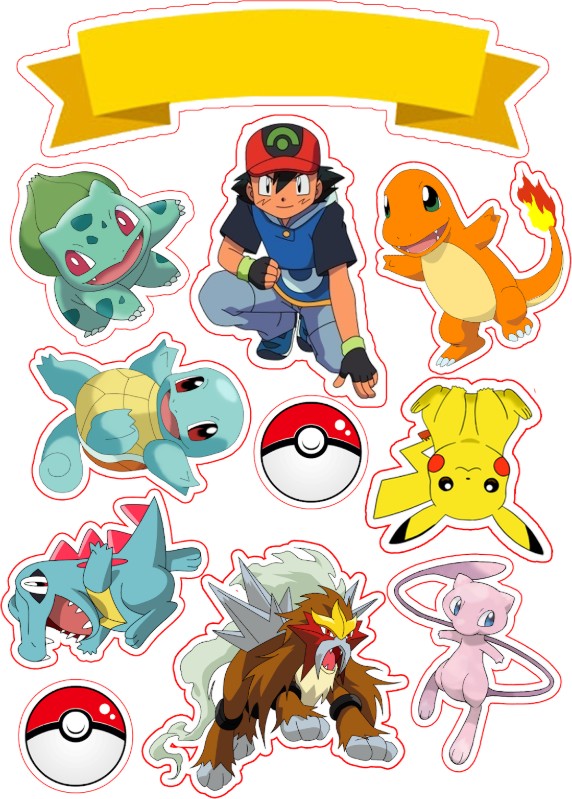 Feuille Pokémon en azyme pour gâteau