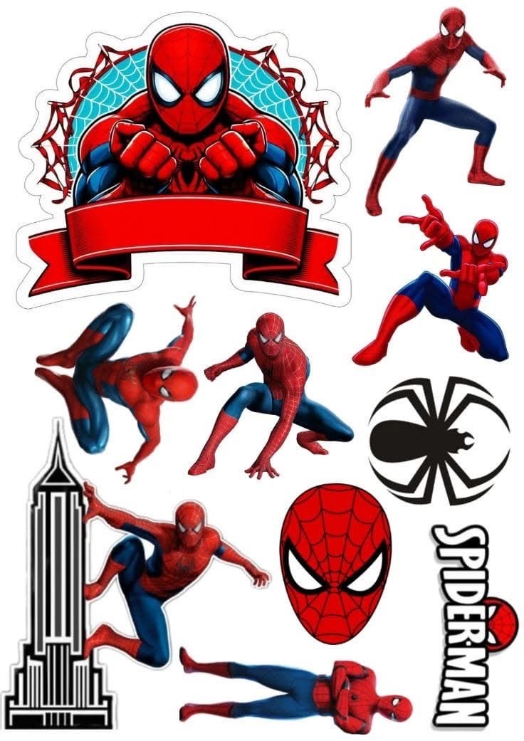 Feuille Spiderman en azyme pour gâteau