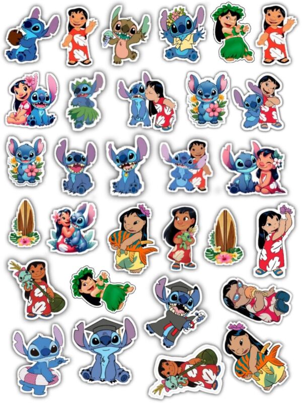 30 personnages lilo et stitch en azyme