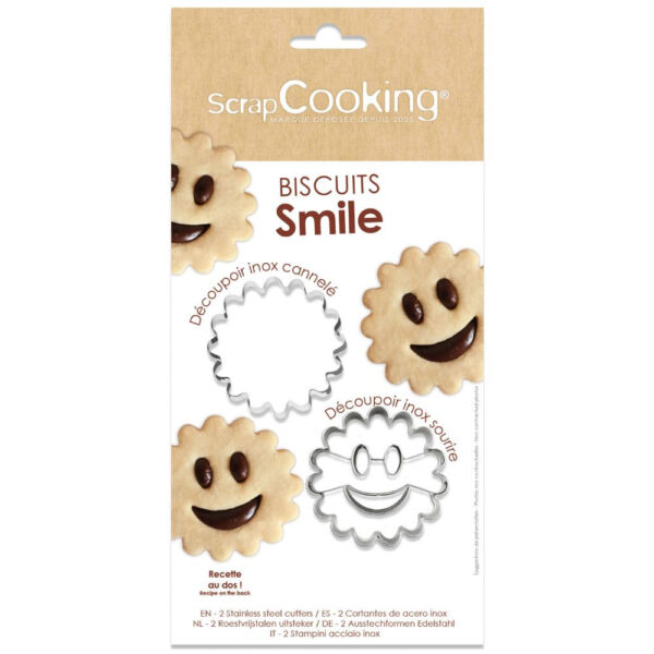 set de 2 découpoirs biscuits smile