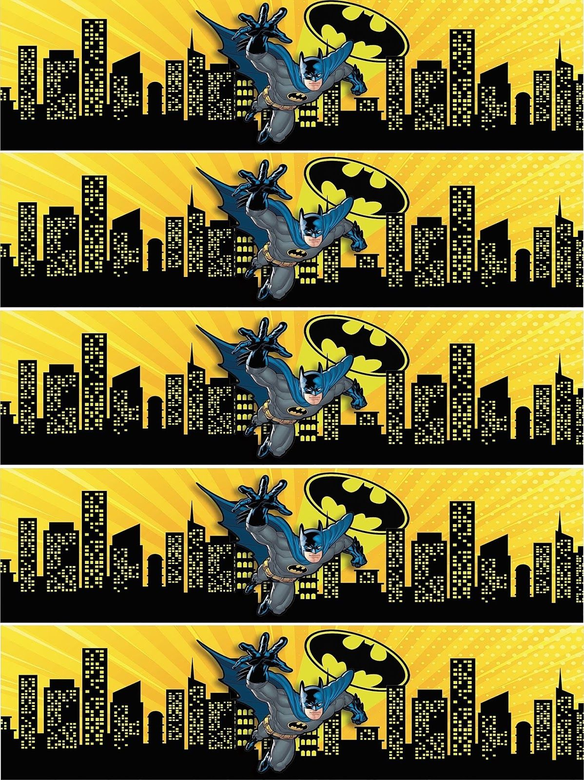 Bandes pour gâteau Batman en amidon