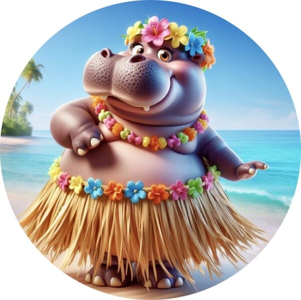 disque azyme hippopotame drôle
