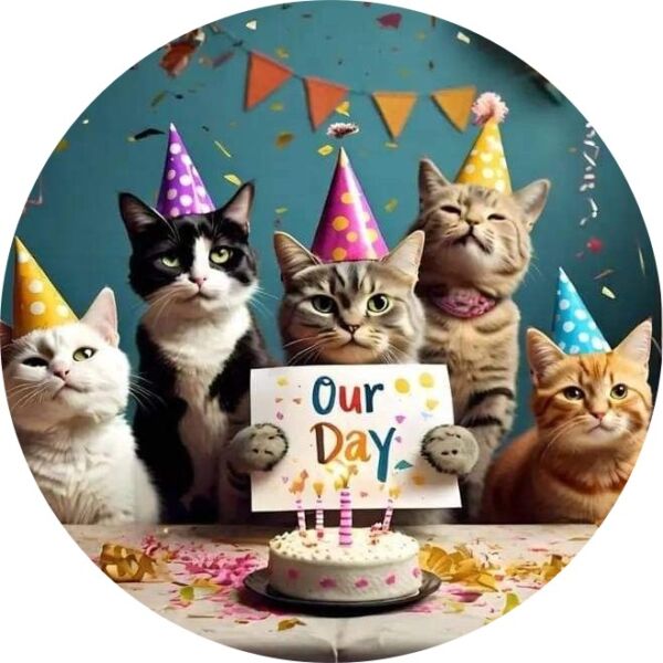 disque azyme chats anniversaire