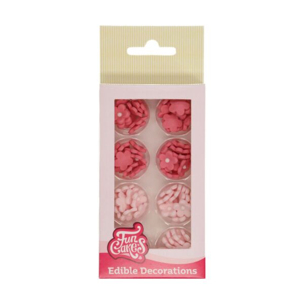 décors sucrés fleurs pink blossoms 64pcs