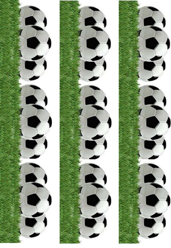 bandes pour gâteau football herbe en amidon