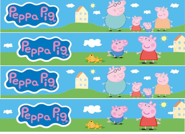 Bandes pour gâteau Peppa Pig en amidon