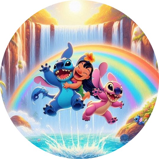 Disque azyme Lilo Stitch et Angel