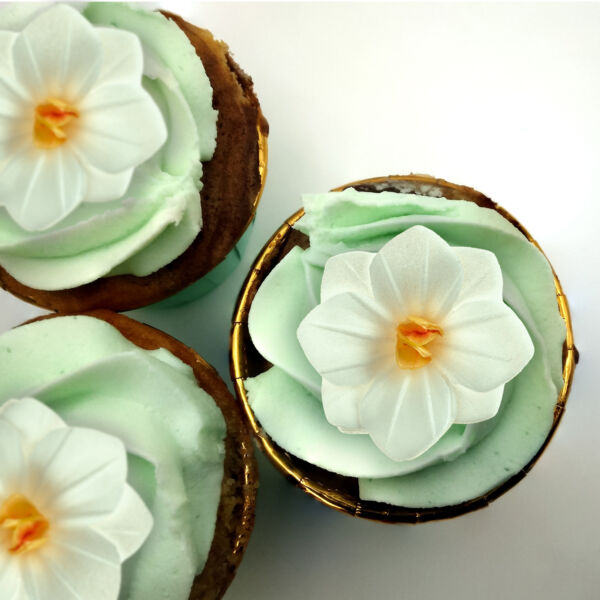 fleur téa blache en azyme 4cm